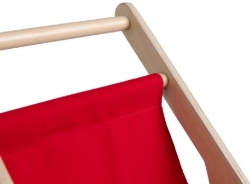 Van Dijk Toys Poppenbuggy – Naturel Hout met Rode bekleding – 2jr+