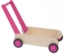 Van Dijk Toys Houten Loopwagen – Blokkenwagen Naturel/Roze – Vanaf 1 jaar