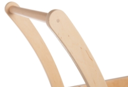 Van Dijk Toys Luxe Houten Loopwagen – Blokkenwagen - Naturel/Wit – Vanaf 1 jaar
