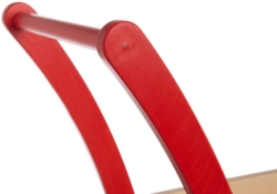 Van Dijk Toys Luxe Houten Loopwagen – Blokkenwagen - Naturel/Rood – Vanaf 1 jaar