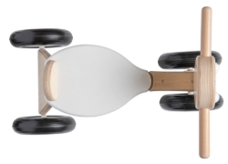 Van Dijk Toys Loopfiets Naturel/Wit - Houten 4-wieler kinderfiets - Vanaf 1 jaar