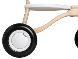 Van Dijk Toys Loopfiets Naturel/Wit - Houten 4-wieler kinderfiets - Vanaf 1 jaar
