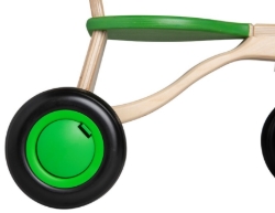 Van Dijk Toys Loopfiets Naturel/Groen - Houten 4-wieler kinderfiets - Vanaf 1 jaar