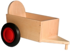 Van Dijk Toys Aanhanger Beuken voor Loopfiets - Naturel/Rood