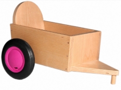 Van Dijk Toys Aanhanger Beuken voor Loopfiets - Naturel/Roze