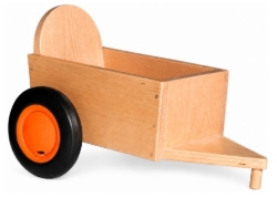 Van Dijk Toys Aanhanger Beuken voor Loopfiets - Naturel/Oranje
