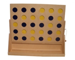 Van Dijk Toys XL Vier op een Rij – Reuzenformaat Hout – 3+ jaar