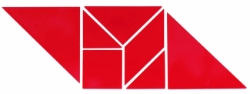 Van Dijk Toys Luxe Tangram Rood – Houten Spel/Puzzel in Kist - Vanaf 3 jaar