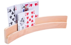 Van Dijk Toys Houten Kaartenhouder Dubbel 50cm – Speelkaarthouder/Kaartenboog