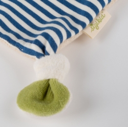 Sigikid Green - Tutdoekje Konijn Blauw gestreept - Biologisch katoen en zuiver scheerwolvulling NBB-SIGGA-40504 duurzaam speelgoed 5