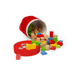 Big jigs - Montessori Mijn eerste gekleurde houten blokkenset  80 stuks 100% FSC BJ-37001 Duurzaam speelgoed 1