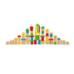 Big jigs - Montessori Mijn eerste gekleurde houten blokkenset  80 stuks 100% FSC BJ-37001 Duurzaam speelgoed 4