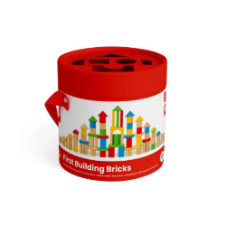 Big jigs - Montessori Mijn eerste gekleurde houten blokkenset  80 stuks 100% FSC BJ-37001 Duurzaam speelgoed 3