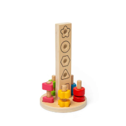 Big Jigs - Montessori Houten Schroef en bout toren 1+ 100% FSC BJ-37002 Duurzaam speelgoed 5