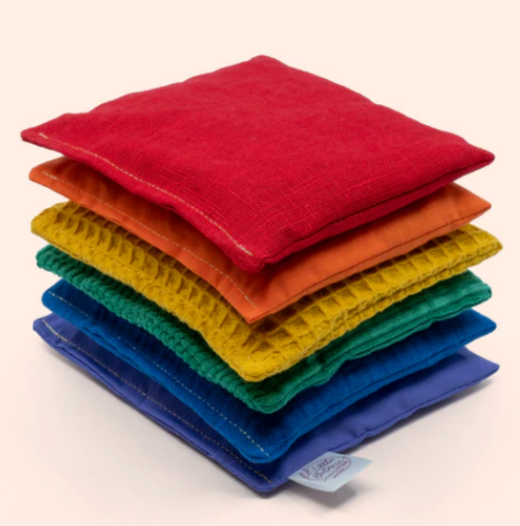 Little Botanic Sensorische pittenzakjes regenboog 6 stuks LB-PITR001 Duurzaam speelgoed 1