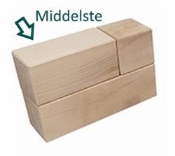 Picture of Blanke Houten Mijlpaalblok ( 5,5 x 5,5 x 11 cm) 2xlengte/lang – Massief Beukenhout