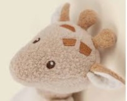 Egmont Toys – Baby Rammelaar & Bijtring - Giraffe Leonie - Biologisch katoen - Vanaf 0 jr