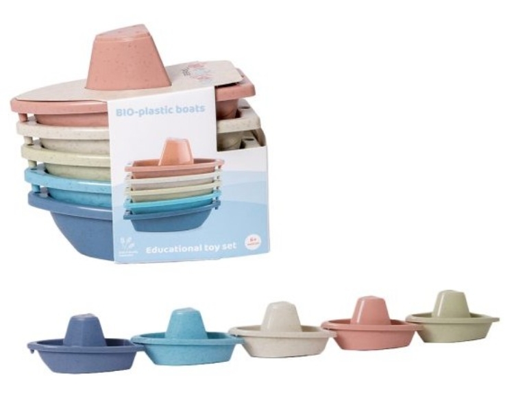 Bild von Bioplastic Badspeelgoed Bootjes – 5-delig