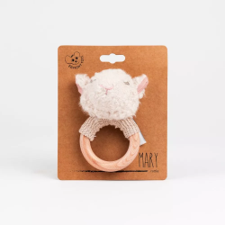ET120037 Egmont Knuffel rammelaar schaap Mary. 13 cm. 0+ Duurzaam speelgoed 3