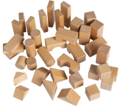 Van Dijk Toys Blokkenset – 37 Beukenhouten Blokken + Opbergzak – 12m+