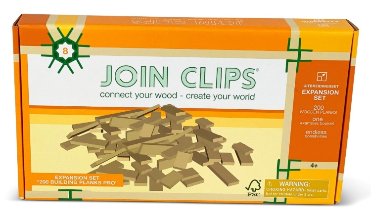 JOIN CLIPS Bouwplankjes PRO Uitbreidingsset – 200 Plankjes – Vanaf 4 jaar