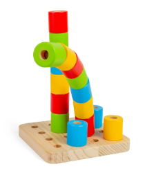 Bigjigs Houten puzzel en wiebeltoren BJ-BJ37007 3