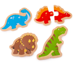 Bigjigs puzzel dinos 4x2 delig BJ-BJ503 2