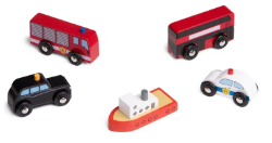 Bigjigs stadsvoertuigen set van 5 BJ-BJT064 1