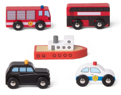 Bigjigs stadsvoertuigen set van 5 BJ-BJT064 4