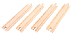 Bigjigs Houten rails recht lang 4 stuks BJ-BJT100 3