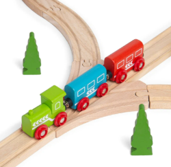 Bigjigs Houten rails 3 weg splitsing BJ-BJT103 2