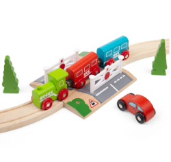 Bigjigs Houten rails spoorwegovergang BJ-BJT118 4