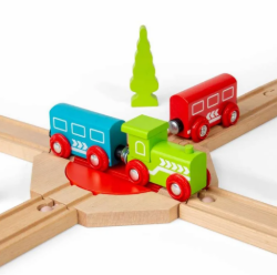 Bigjigs Houten rails draaibaar kruisingsvlak 4 wegen BJ-BJT133 3