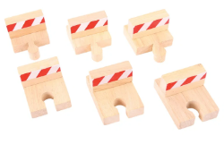 Bigjigs houten rails stootblokken 6 stuks BJ-BJT161 2