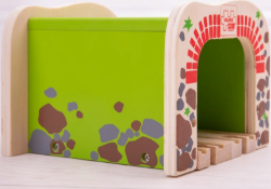 Bigjigs Spoortunnel dubbel spoor houten treinbaan BJ-BJT172 1