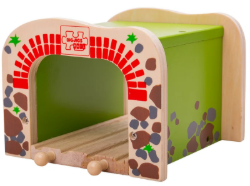 Bigjigs Spoortunnel dubbel spoor houten treinbaan BJ-BJT172 2