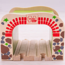 Bigjigs Spoortunnel dubbel spoor houten treinbaan BJ-BJT172 4