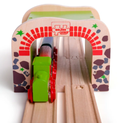 Bigjigs Spoortunnel dubbel spoor houten treinbaan BJ-BJT172 6