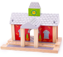 Bigjigs stationsgebouw houten trein BJ-BJT215 1
