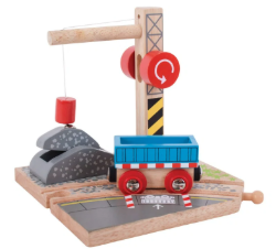 Bigjigs houten treinbaangebouw containeroverslagstation BJ-BJ253 5