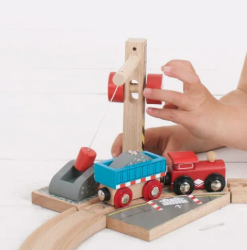 Bigjigs houten treinbaangebouw containeroverslagstation BJ-BJ253 6