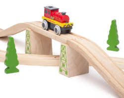 Bigjigs batterijtrein rode locomotief BJ-BJ309 4
