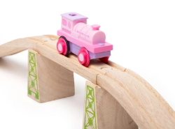 Bigjigs batterijtrein roze locomotief BJ-BJ310 5
