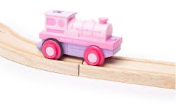 Bigjigs batterijtrein roze locomotief BJ-BJ310 6