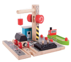 Bigjigs Kolen overlaadstation houten treinbaan gebouw BJ-BJ257 1