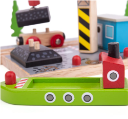 Bigjigs Kolen overlaadstation houten treinbaan gebouw BJ-BJ257 2