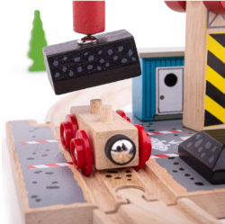 Bigjigs Kolen overlaadstation houten treinbaan gebouw BJ-BJ257 3