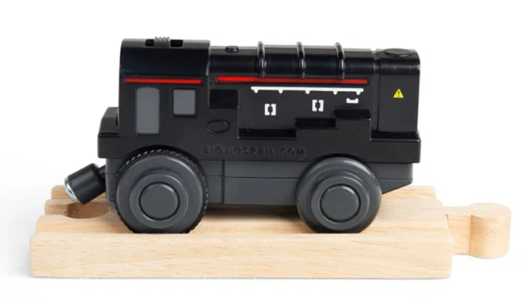 Bigjigs batterijtrein zwart locomotief BJ-BJ311 1