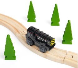 Bigjigs batterijtrein zwart locomotief BJ-BJ311 4