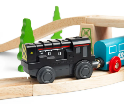 Bigjigs batterijtrein zwart locomotief BJ-BJ311 6